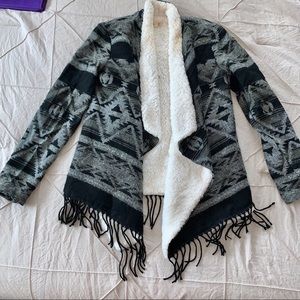 HOLLISTER Aztec Sherpa cardigan